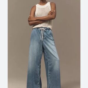 Pilcro pull-on Denim Wide-Leg Jeans
